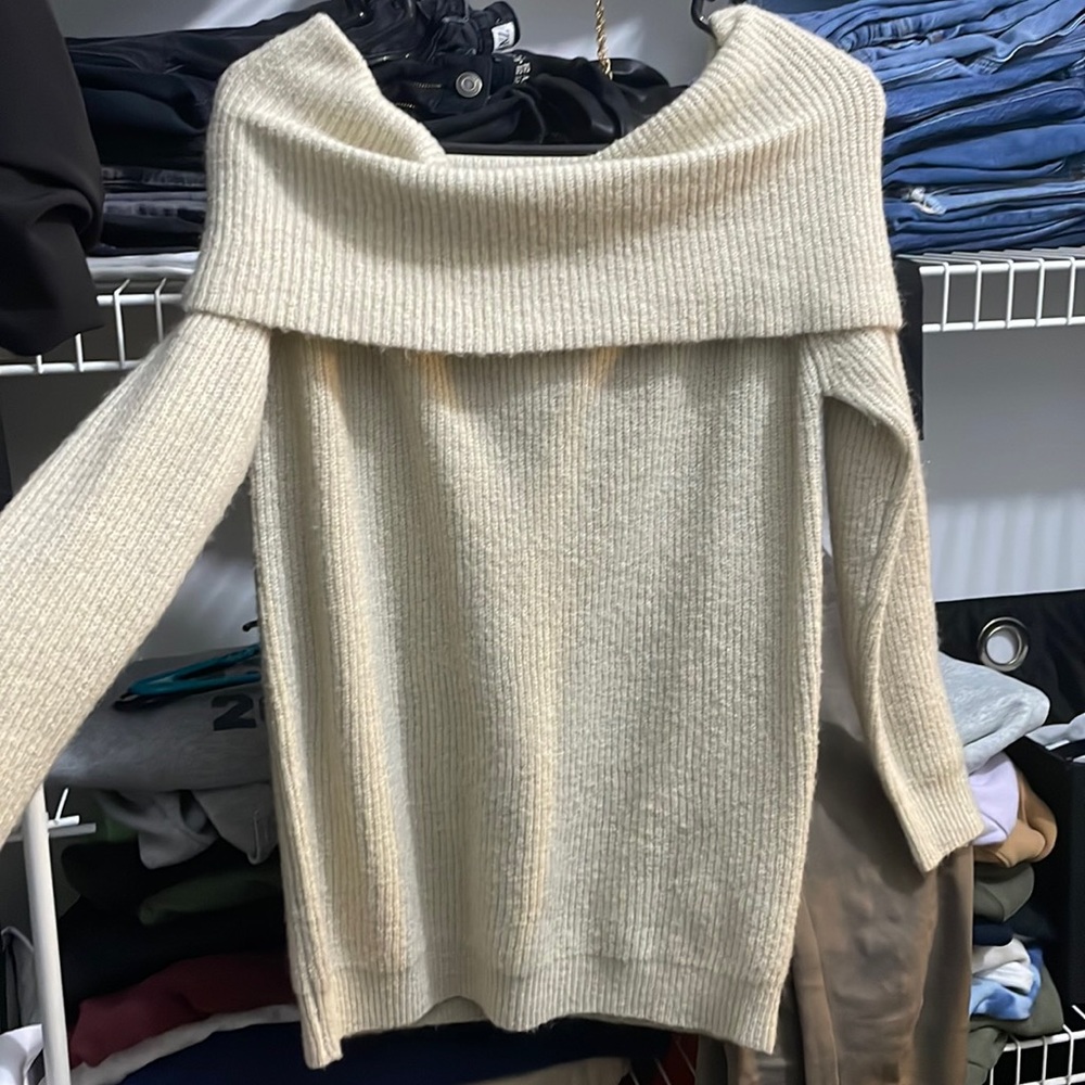 Off the shoulder sweater